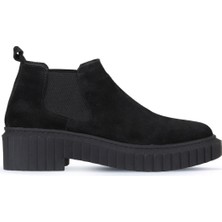 Bueno Shoes Siyah Süet Kadın Topuklu Bot 01WZ6311 01WZ6311
