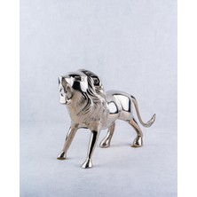 Lamedore Lion Dekor Gümüş 13X50X28 cm