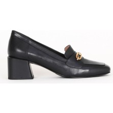Bueno Shoes Siyah Deri Kadın Topuklu Ayakkabı 33WA7656 33WA7656
