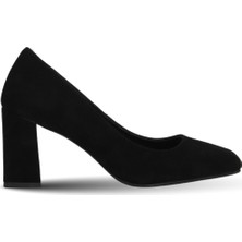 Bueno Shoes Siyah Süet Kadın Topuklu Ayakkabı 39WA2029 39WA2029