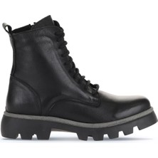 Bueno Shoes Siyah Deri Kadın Düz Bot 01WZ6503 01WZ6503