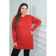 By Saygı Kadın Büyük Beden Soğuk Iplik Triko Tunik Bluz