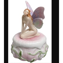 Es Dekor Porselen Perılı Mücevher Kutusu 9,5*9,5*13,5 cm