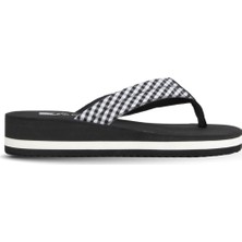 Bueno Shoes Siyah Beyaz Eva Kadın Parmak Arası Terlik 26WT202350 26WT202350