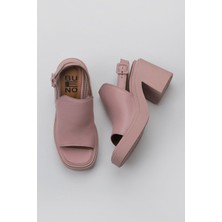 Bueno Shoes Gül Kurusu Deri Kadın Topuklu Sandalet 01WY12700 01WY12700