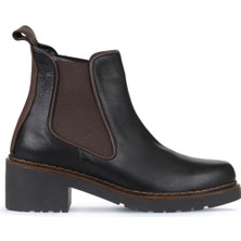 Bueno Shoes Siyah Deri Kadın Topuklu Bot 01WZ4402 01WZ4402