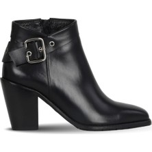 Bueno Shoes Siyah Deri Kadın Topuklu Bot 33WB9510 33WB9510