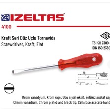 İzeltaş Düz Tornavida (Kraft Seri) 6*175