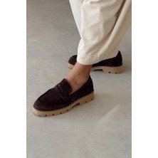 Nope21 Montana Kahverengi Hakiki Deri Loafer