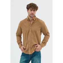 Cosplay Erkek Relax Fit Kadife Uzun Kollu Gömlek