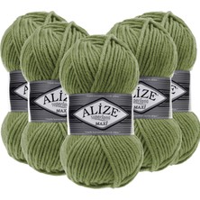 Alize Süperlana Maxi Yünlü Örgü Iplği/kalın Chunky Iplik/el Örgü İPI/ 620 Yeşil