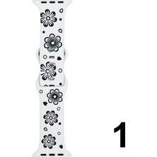 Nettech Apple Watch Seri 42/44 mm Uyumlu Desenli Silikon Kordon