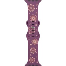 Nettech Apple Watch Seri 42/44 mm Uyumlu Desenli Silikon Kordon