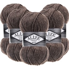 Alize Süperlana Maxi Yünlü Örgü Iplği/kalın Chunky Iplik/el Örgü İPI/240 Kahve