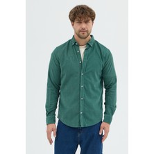 Cosplay Erkek Relax Fit Kadife Uzun Kollu Gömlek