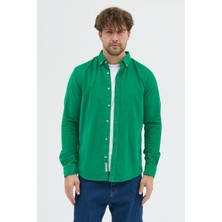 Cosplay Erkek Relax Fit Kadife Uzun Kollu Gömlek