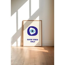 Nt Handmade Doğal Ahşap Çerçeveli Uv Baskı Nazar Boncuğu Detaylı Tablo Seti – Modern & Şık Duvar Dekoru