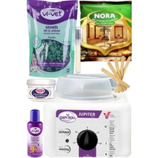 800ML Ağda Isıtıcı ve Bakım Seti, 250GR Boncuk, Tüy Dökücü, 7 Parça