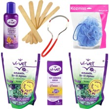 7 Parça Kremli Ağda Seti, Tüy Dökücü ve Bakım Ürünü