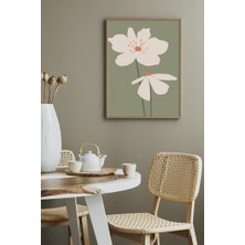 Nt Handmade Doğal Ahşap Çerçeveli Uv Baskı Soyut Çiçek Desenli Tablo Seti – Modern & Şık Duvar Dekoru