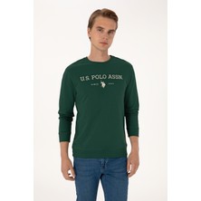 U.S. Polo Assn. Erkek Regular Fit Bisiklet Yaka Koyu Yeşil İnce Basic Sweatshirt 50313743-VR079