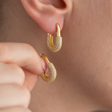 Vaoov 925 Ayar Gümüş Çengelli Iğne Küpe