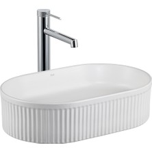 Lena Tezgahüstü Lavabo E-W1002MB (Mat Beyaz)