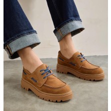 Bags Shoes Nish Exlusive N24160 Kadın Hakiki Nubuk Deri Kalın Tabanlı Navigator Ayakkabı