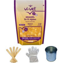 Doğal Granül Ağda Yedek 1000 gr + Cezve Seti