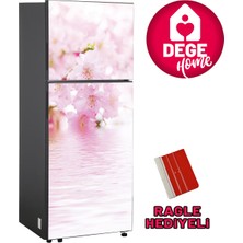 Sakura Desenli Buzdolabı  Kaplama Yapışkanlı Folyo