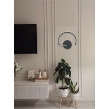 Luzarana Gigi Aplik Modern Tasarım Siyah Renk - Gün Işığı Ledli Banyo - Mutfak - Salon LED Duvar Aplik