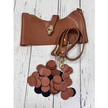 Deri Pulllu Çanta Seti 25 cm