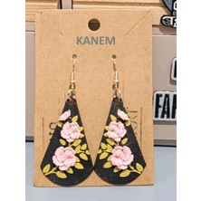 Kanem3D Çiçekli Gözyaşı Küpe