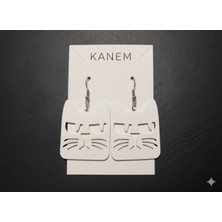 Kanem3D Kedi Temalı Küpeler