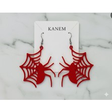 Kanem3D Örümcek Ağı Küpeler