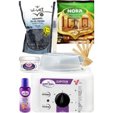 800ML Ağda Isıtıcı, Inci Boncuk Ağda, Tüy Dökücü ve 7 Parça Ağda Seti