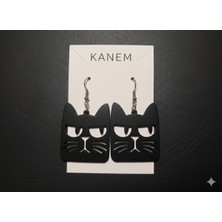Kanem3D Kedi Temalı Küpeler