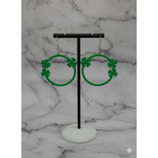 Kanem3D Çiçekli Halka Küpeler