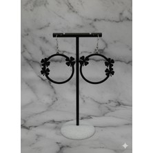 Kanem3D Çiçekli Halka Küpeler