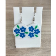 Kanem3D Çiçekli Daire Küpe