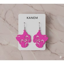 Kanem3D Sevimli Kedi Küpe