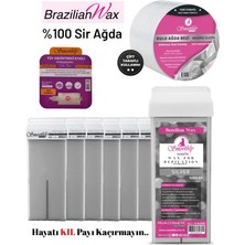6 Adet Brazilian Roll-On Kartuş, 25MT Ağda Bezi ve Tüy Azaltıcı Losyon