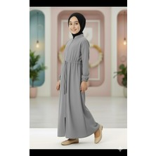 Mismoly Medine Ipeği Beli Lastikli Bağcıklı Çocuk Ferace