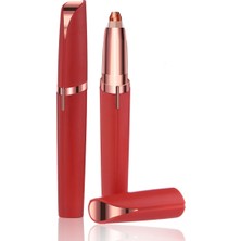 Kırmızı Renkli Yüz ve Kaş Epilatör, Tüy Alma Aleti, Çok Fonksiyonlu Epilasyon Cihazı