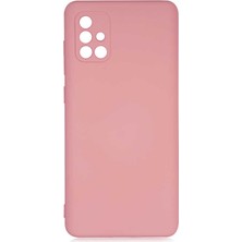 Zore Galaxy A71 Kılıf Frms Mara Laaakan Kapak-Pembe Açık