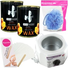 Ağda Isıtıcı Makinesi 800 ml Naturel Konserve ve 5 Parça Ağda Seti