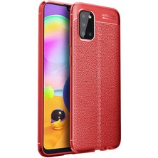 Zore Galaxy A02S Kılıf Frms Niss Silikon Kapak-Kırmızı