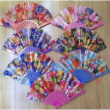 baytoptan Yelpaze Plastik Desenli Karışık Renk 12 Adet