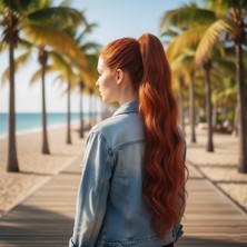 Marsilyan Tokalı Dalgalı At Kuyruğu - Bakır