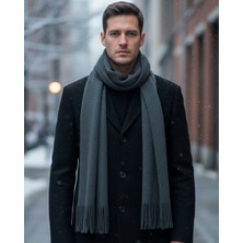 1001 Kravat Toprak ve Duman Tonlarında Örme Erkek Atkı